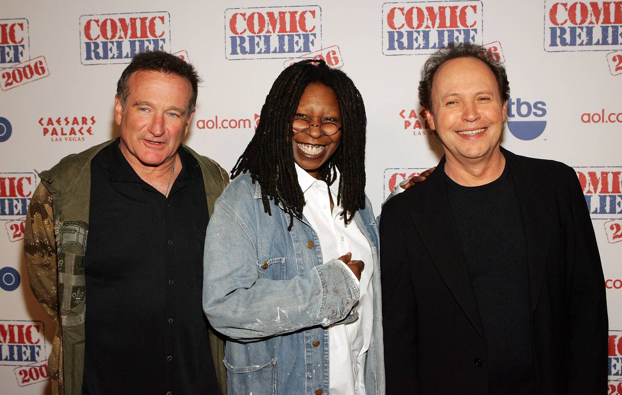 (L-R) Robin Williams, Whoopi Goldberg and Billy Crystal